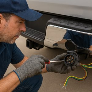 Sistema de conexión eléctrica vehicular para remolque